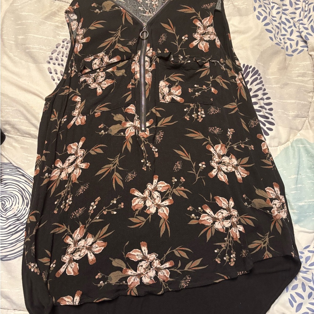 Warehouse Pink Asymmetrical Sleeveless Blouse